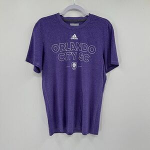 Adidas Orlando City SC MLS Purple Aeroknit Climacool T Shirt Size Medium